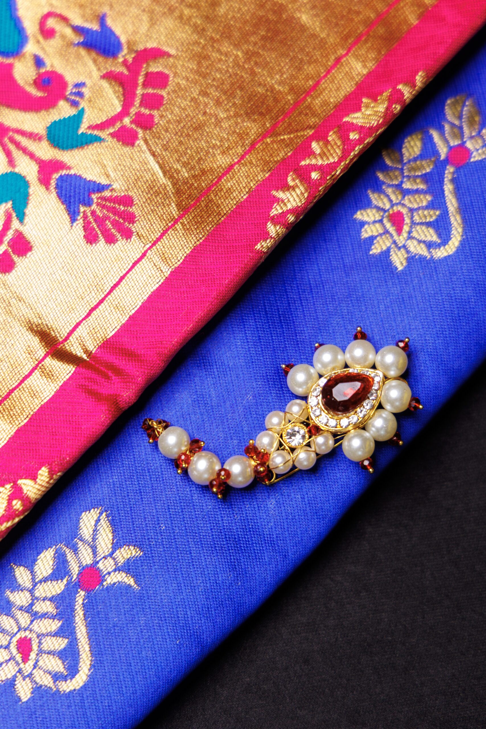 Neelanjali - Blue Paithani - Image 3