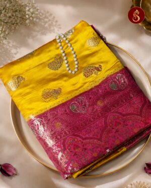Mrudula - Yellow Pink Saree