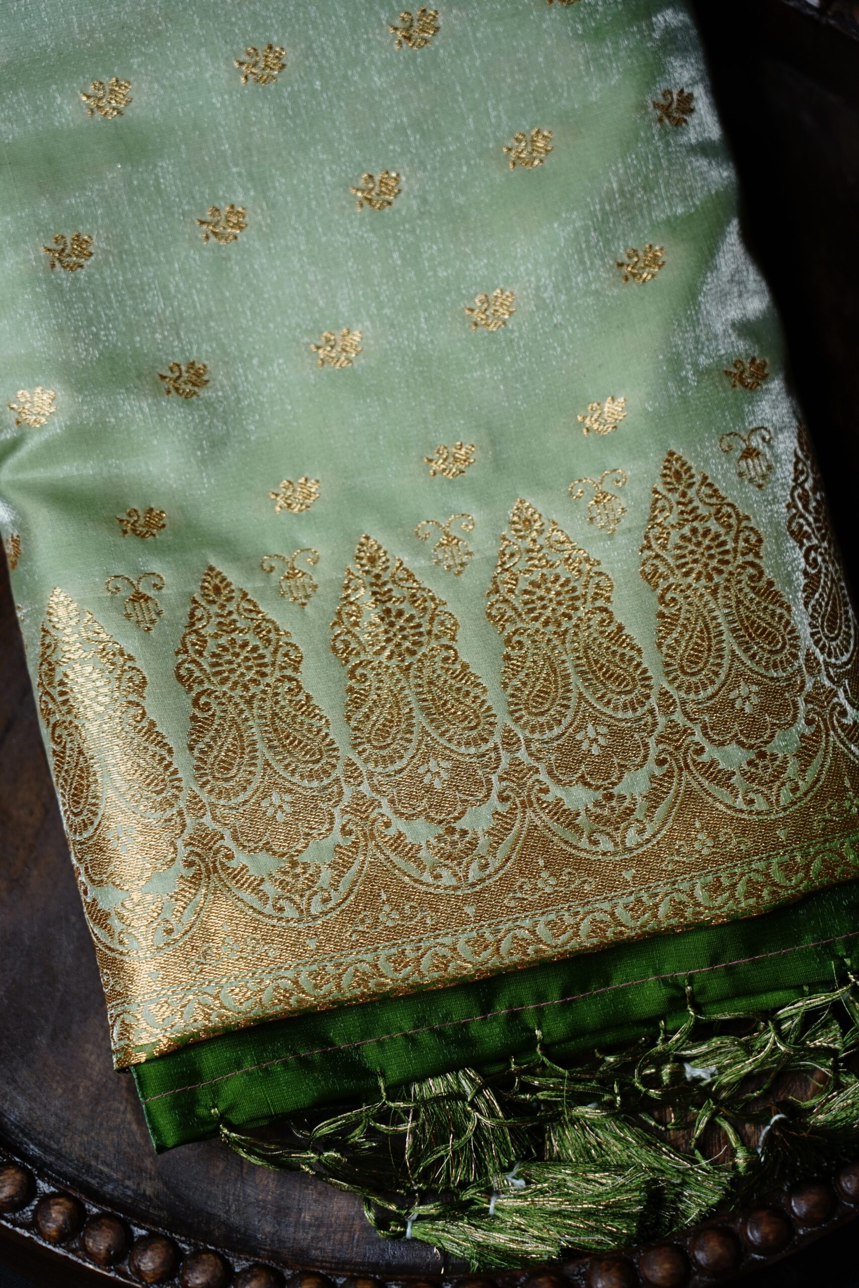 Tarangini - Mint Zari Saree - Image 5