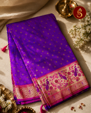Arya – Royal Purple Banarasi Silk Saree