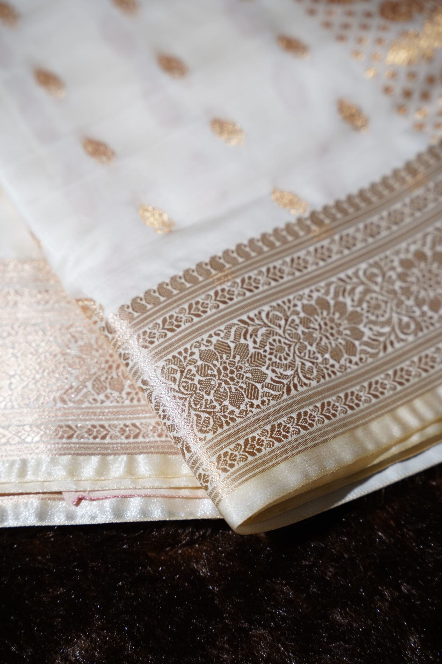 Kaveri – Ivory Zari Silk Saree - Image 6