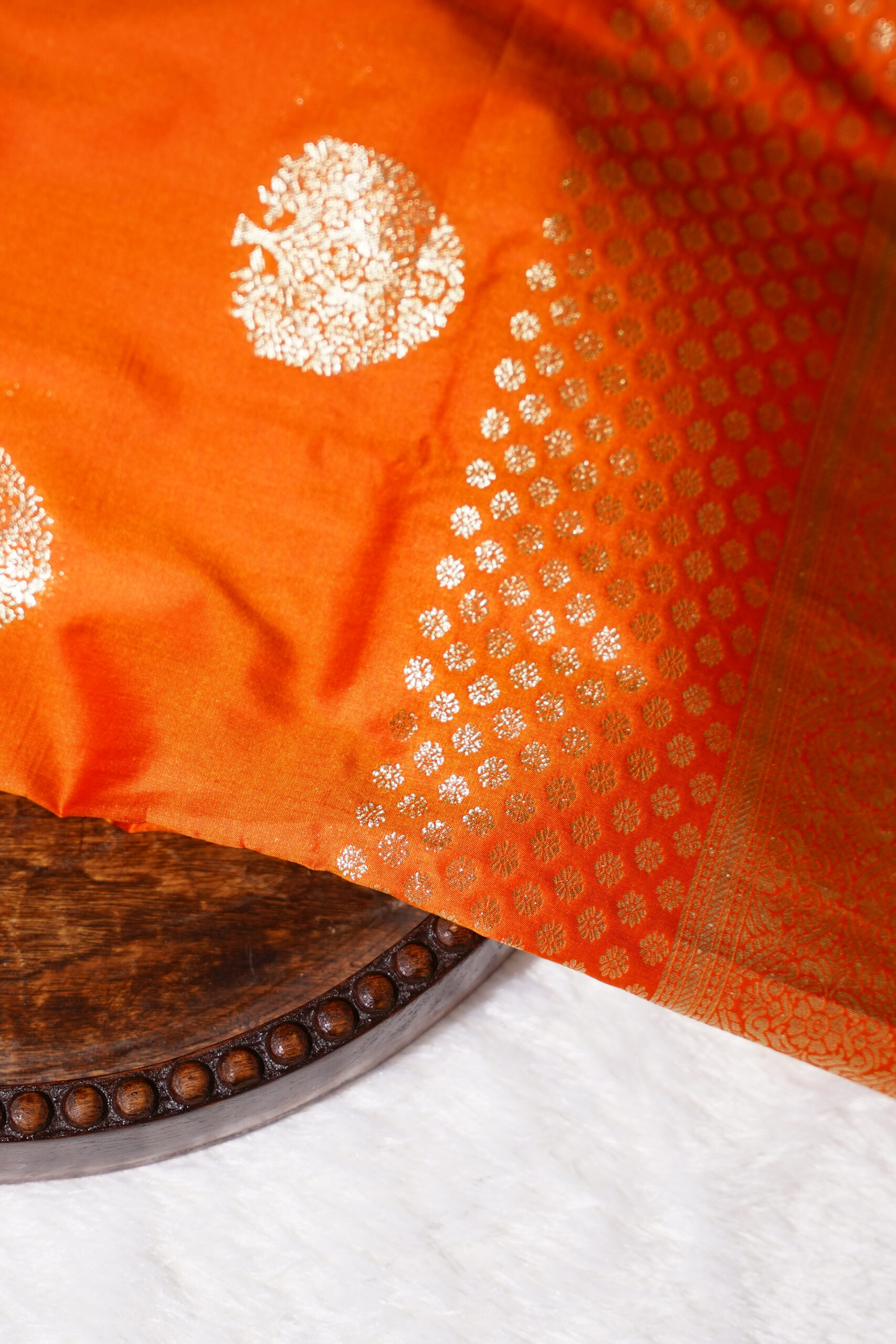 Mohini - Orange Glow Saree - Image 7