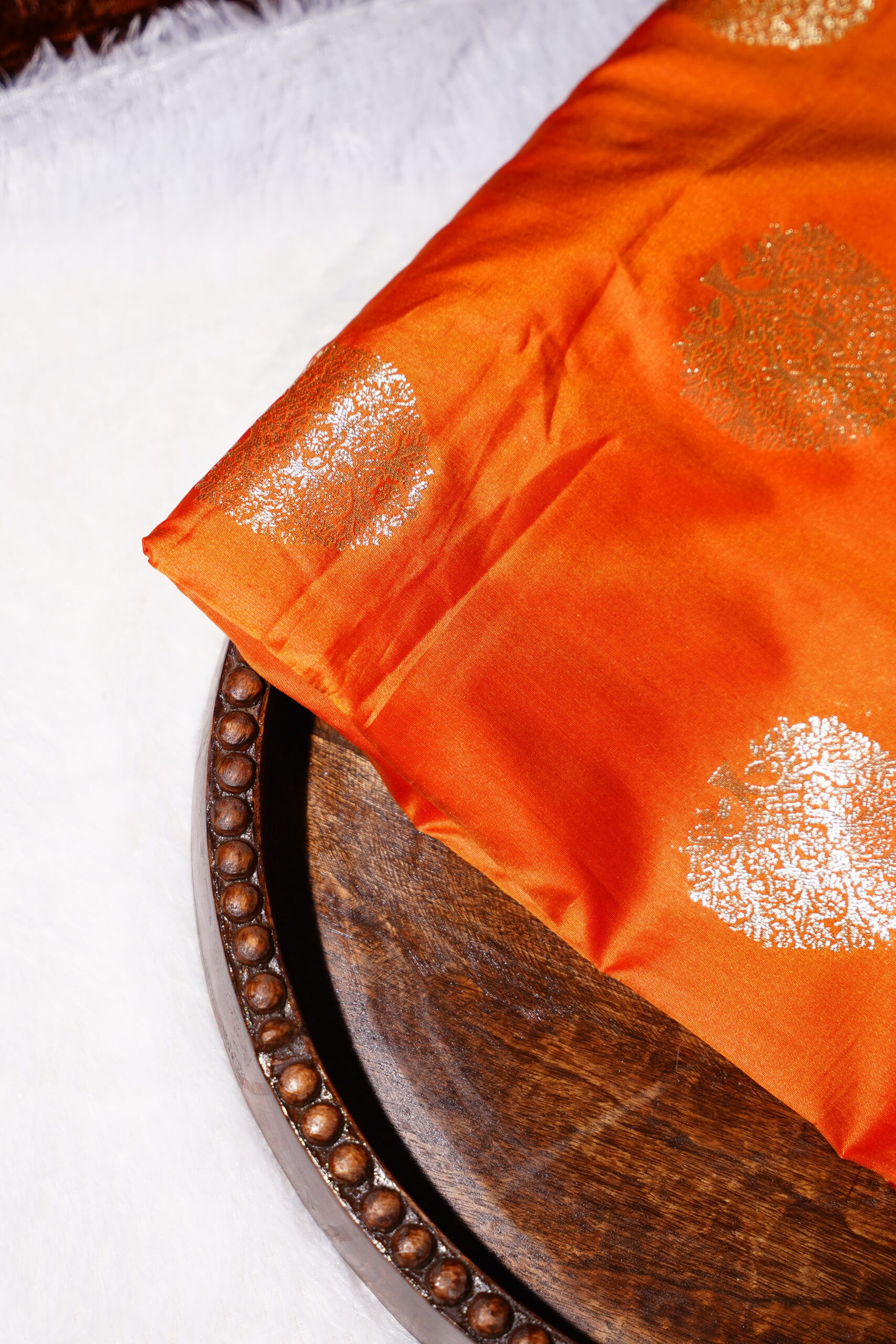 Mohini - Orange Glow Saree - Image 4