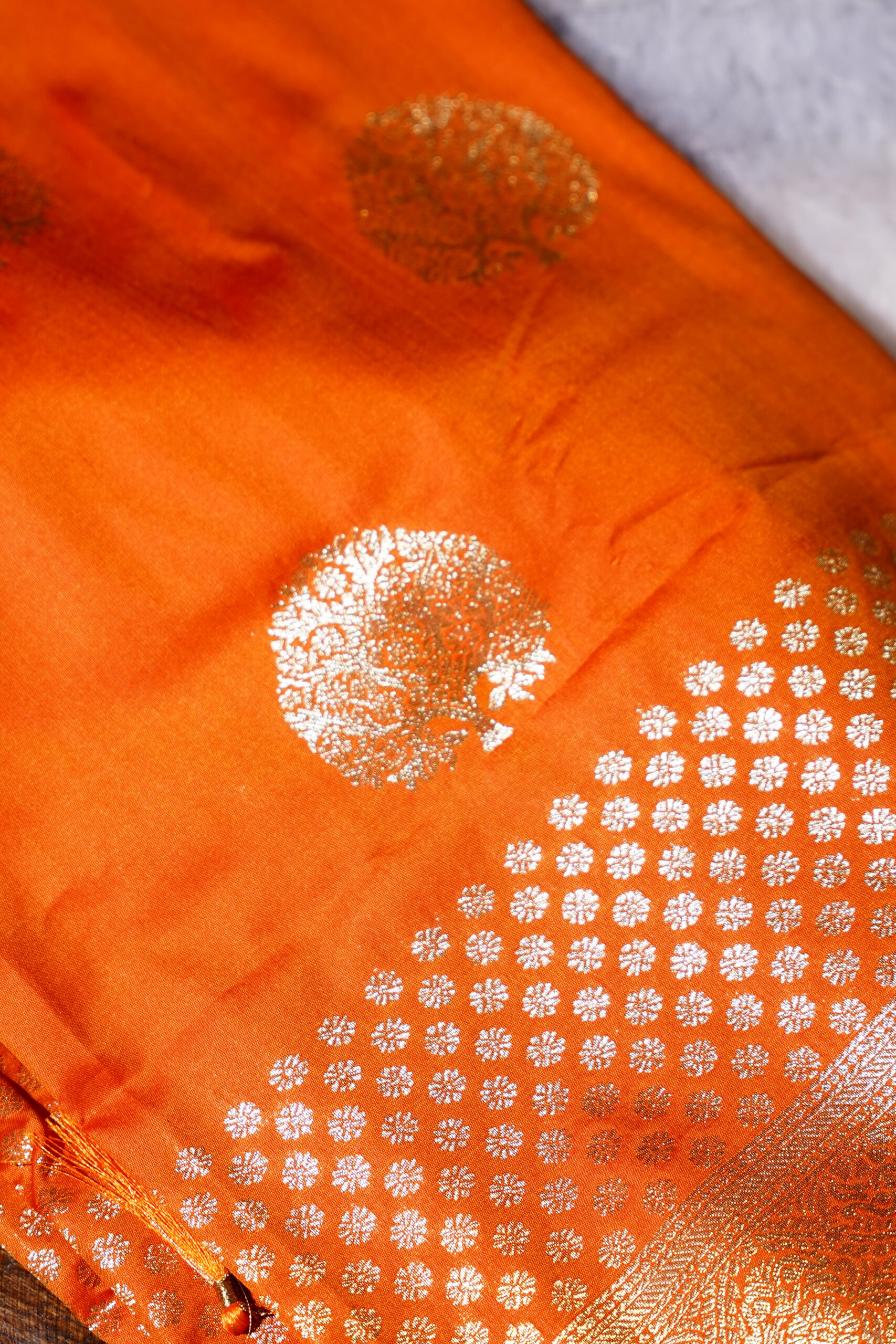 Mohini - Orange Glow Saree - Image 3