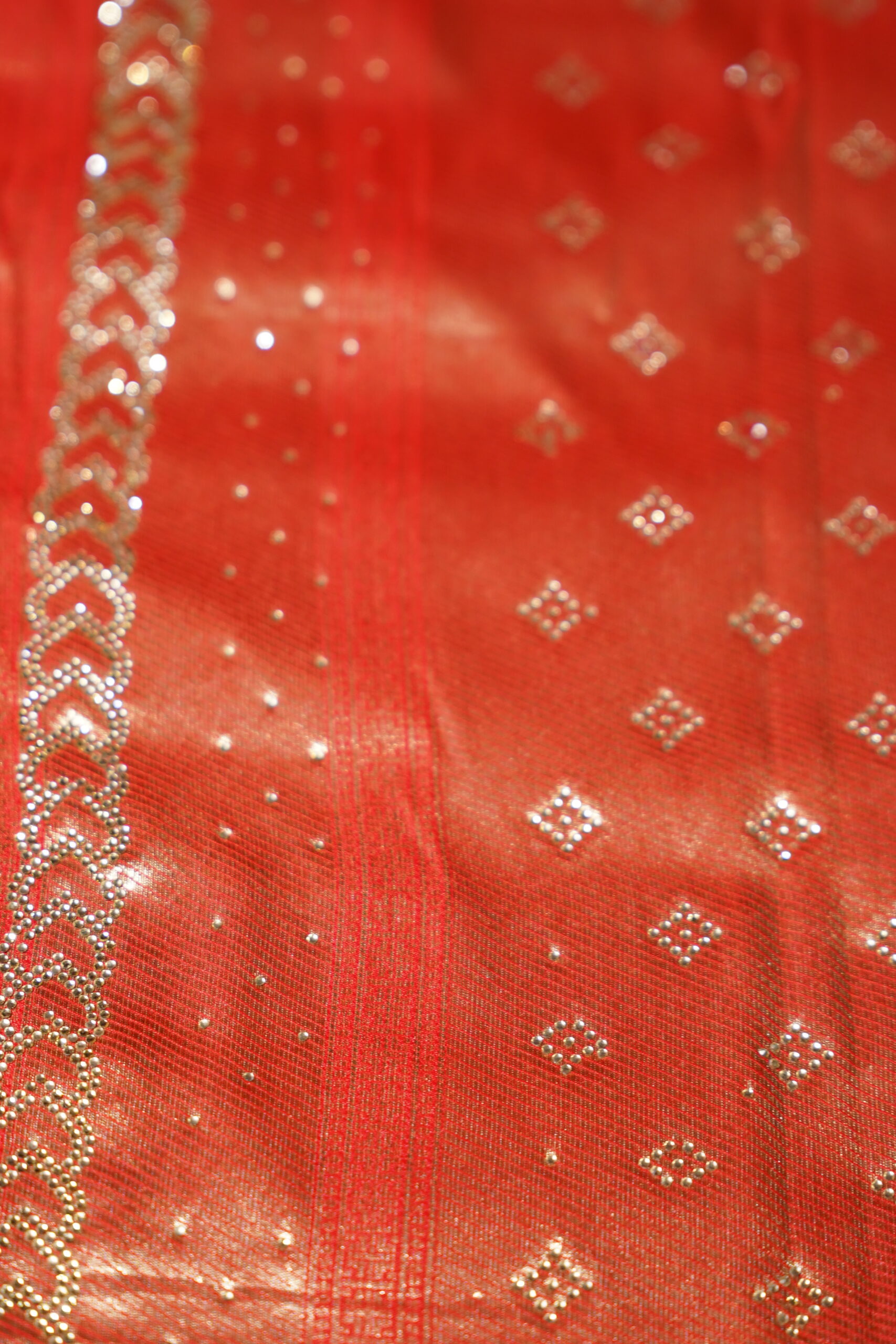 Archisha – Copper Glow Shimmer Saree - Image 6