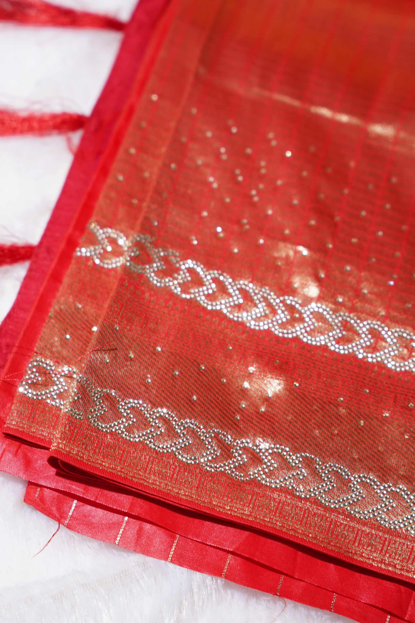 Archisha – Copper Glow Shimmer Saree - Image 7
