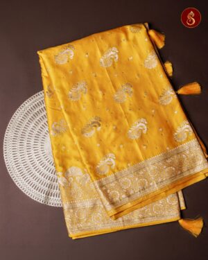 Hiranya Valli – Marigold Silk Saree