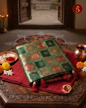 Ragveda – Regal Emerald Saree