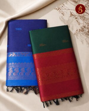 Sanvika - Dual Tone Cotton Silk Saree