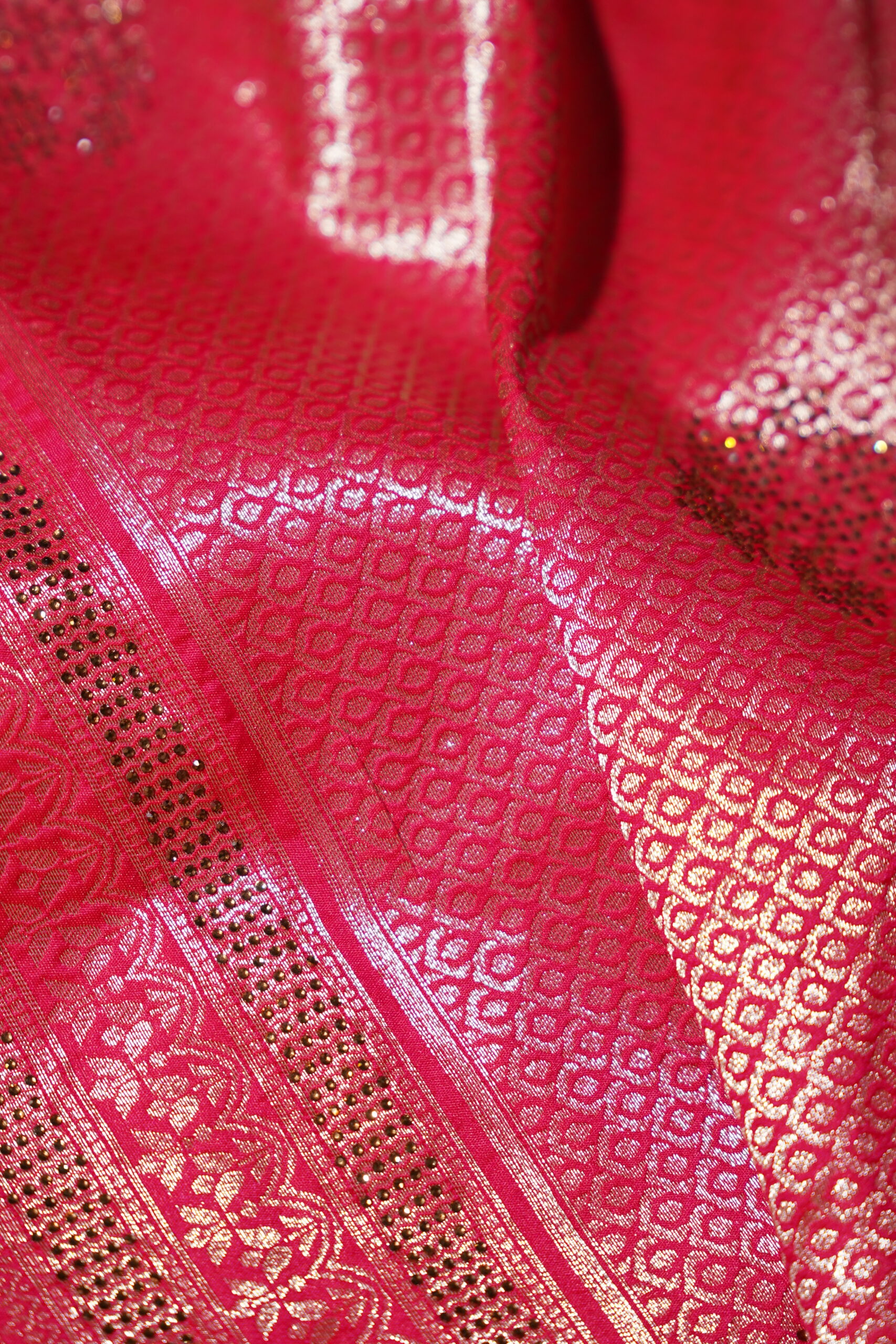 Shrimohini - Ruby Red Saree - Image 6