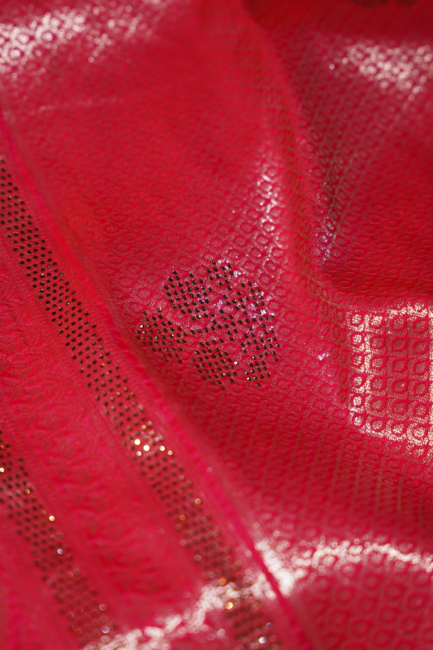 Shrimohini - Ruby Red Saree - Image 2