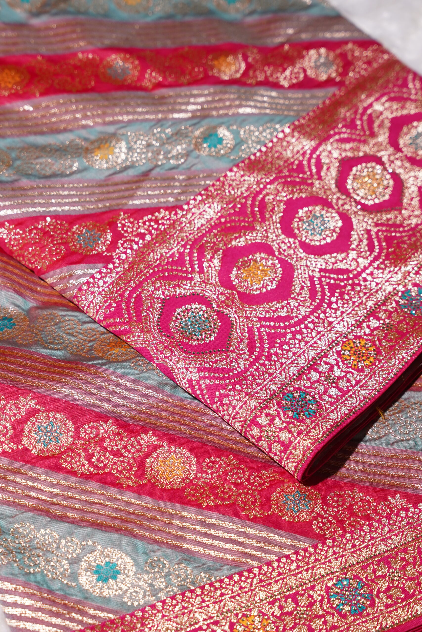 Shubhveni – Pink Heritage Saree - Image 2