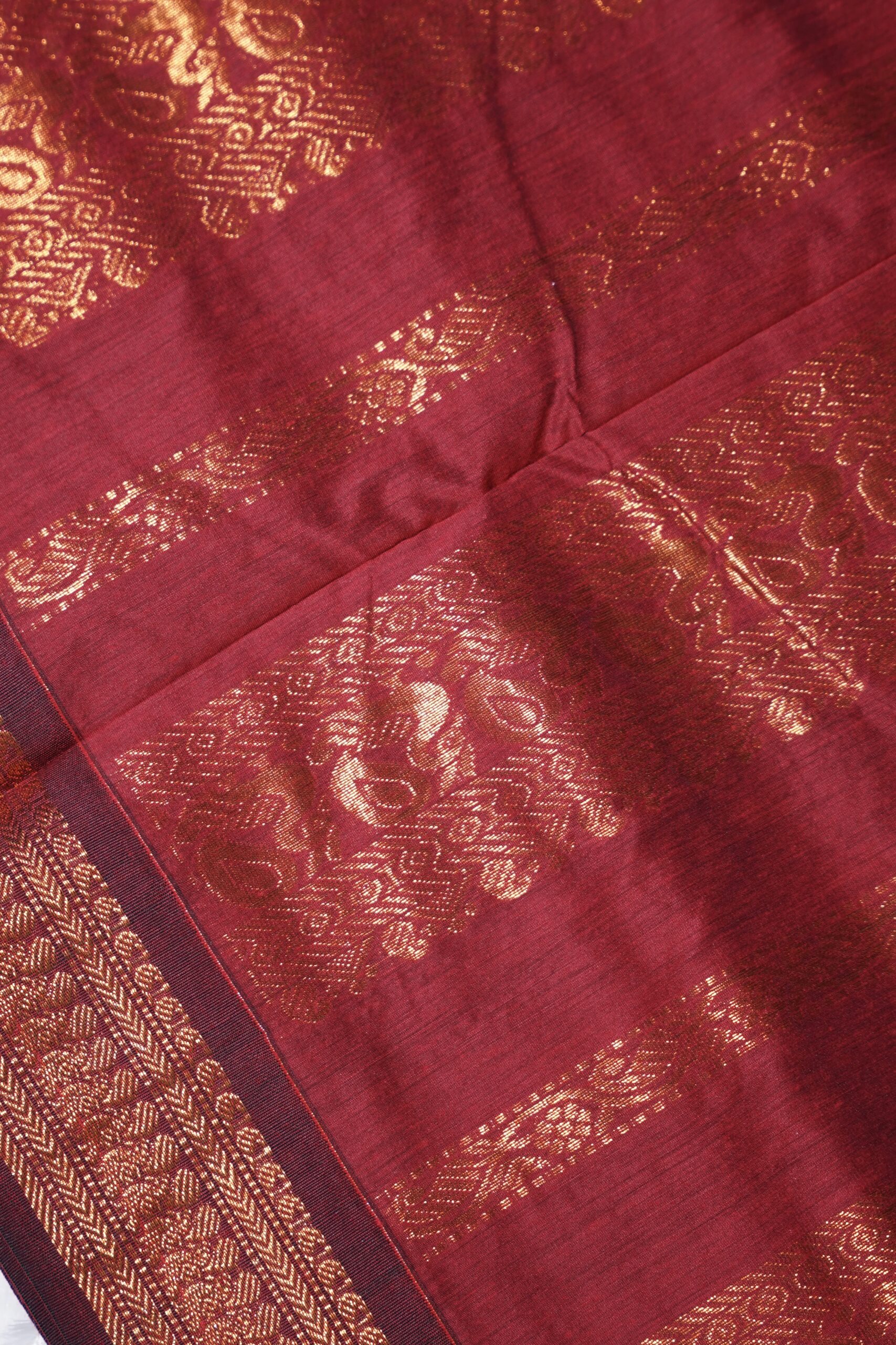 Sanvika - Dual Tone Cotton Silk Saree - Image 9